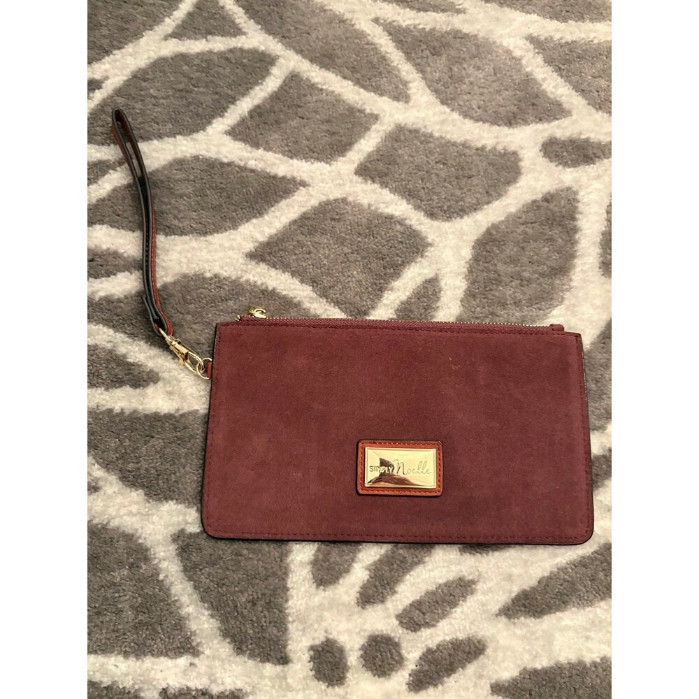 Cherry Brown Simply Noelle Wristlet with Gold Hardware